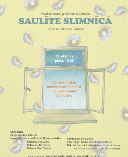 Pirmatskaņojumu piedzīvos muzikāla izrāde bērniem  "Saulīte slimnīcā"