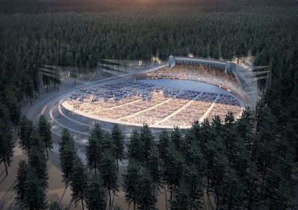 Rīgas domē prezentē Mežaparka Lielās estrādes rekonstrukcijas skiču projektu