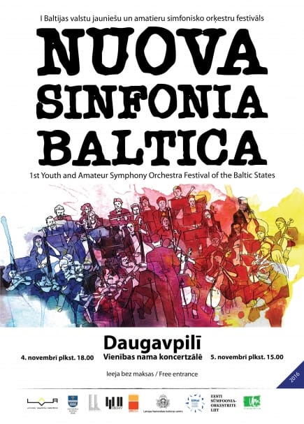 Notiks I Baltijas valstu jauniešu un amatieru simfonisko orķestru festivāls NUOVA SINFONIA BALTICA