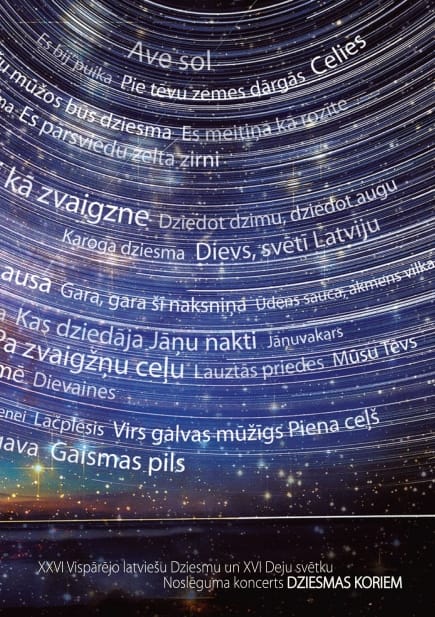 Izdoti XXVI Vispārējo latviešu Dziesmu un XVI Deju svētku Noslēguma koncerta nošu krājumi koriem