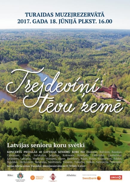 LATVIJAS SENIORU KORU SVĒTKU KONCERTS “TREJDEVIŅI TĒVU ZEMĒ” NOTIKS TURAIDAS MUZEJREZERVĀTĀ 