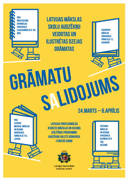 Atklātas izstādes “Grāmatu salidojums” Latvijas mākslas vidusskolās