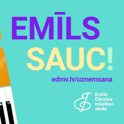 NMV Emīla Dārziņa mūzikas skola izsludina jaunu audzēkņu uzņemšanu 2020./2021. mācību gadam