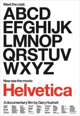 Helvetica filmas plakāts.