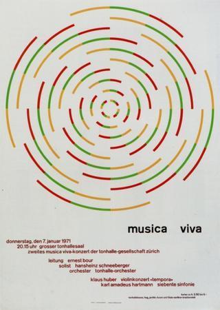 Jozefs Millers Brokmans (Josef Müller-Brockmann, 1914-1996). No Musica Viva plakātu sērijas. 1971.